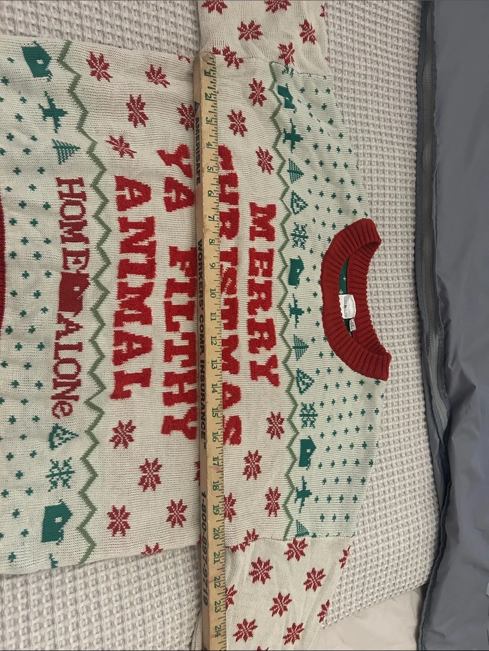 LG Red & Cream 'Merry Christmas A Filthy Animal' Holiday Sweater